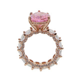 Pink Diamond Teardrop Ring