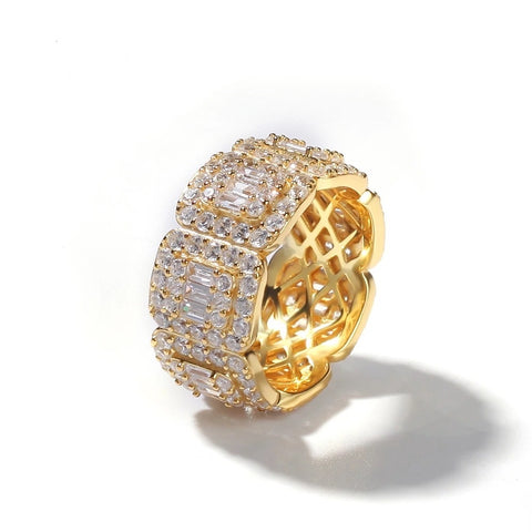 Gold Baguette King Ring
