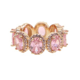 Pink Diamond Cluster Eternity Ring
