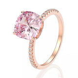Pink Diamond Solitaire Ring