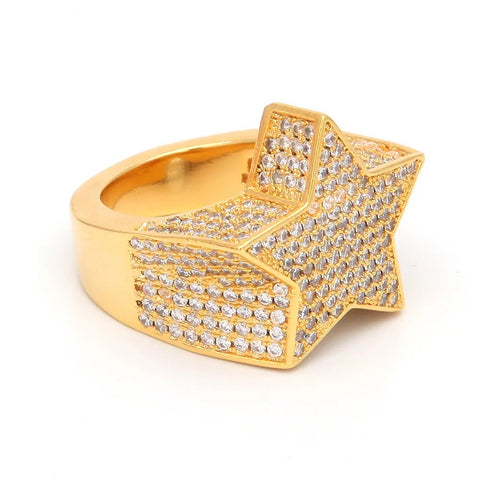 Square Cluster Diamond Baguette Ring