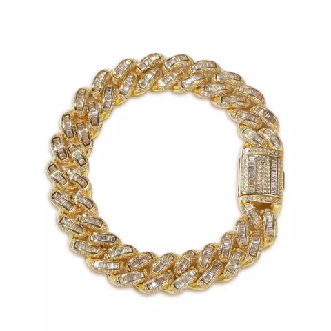 Gold Diamond Double Row Tennis Bracelet