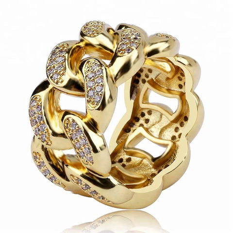 Gold Baguette King Ring
